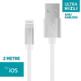 PoloSmart PSM02 2 mt Lightning Hızlı Şarj Kablosu