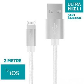 PoloSmart PSM02 2 mt Lightning Hızlı Şarj Kablosu