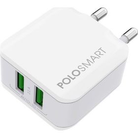 PoloSmart PSM15 Beyaz 2'li USB Duvar Şarjı