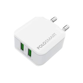 PoloSmart PSM15 Beyaz 2'li USB Duvar Şarjı