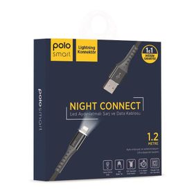 PoloSmart PSM25 Lightning Led Aydınlatmalı Şarj Data Kablosu