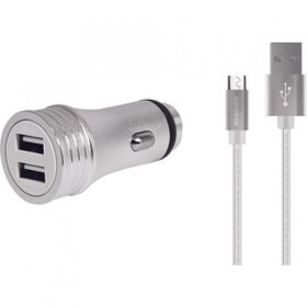 PoloSmart PSM45 50 cm 2'li Araç Şarjı Micro USB Android Şarj Kablosu