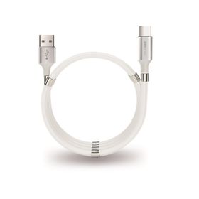 PoloSmart PSM67 Beyaz 1 mt Type C Mıknatıslı Sarmal Şarj Ve Data Kablosu