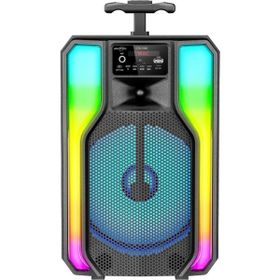 Polygold GTS-1958 Siyah RGB Işıklı Mikrofonlu Bluetooth Hoparlör