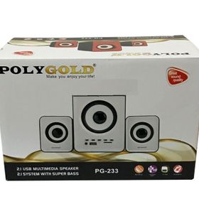 Polygold PG-233 5W 2+1 USD+SD Girişli Speaker Beyaz
