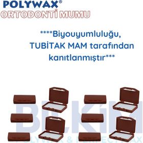 POLYWAX Ortodontik Wax 10 Adet Çikolata Aromalı Kokulu Ortodonti Braket Diş Teli Mumu