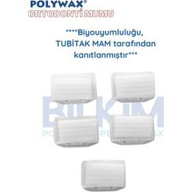 POLYWAX Ortodontik Wax 5 Adet Aromasız Kokusuz Ortodonti Braket Diş Teli Mumu