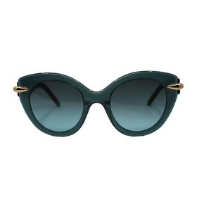 Pomellato PM0004S 002 50 Kadın Yeşil Çekik Çerçeve Güneş Gözlüğü