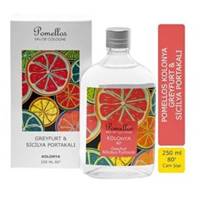 Pomellos Greyfurt ve Sicilya Portakalı 2x250 ml Cam Şişe Kolonya