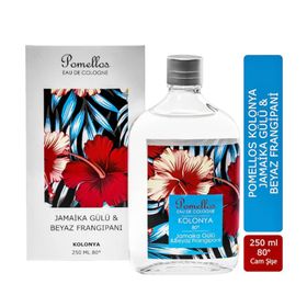 Pomellos Jamaika Gülü ve Beyaz Frangipani 3x250 ml Cam Şişe Kolonya