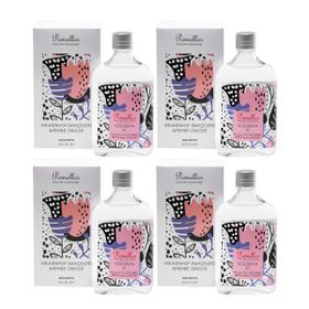 Pomellos Keukenhof Bahçeleri ve Pembe Orkide 4x250 ml Cam Şişe Kolonya