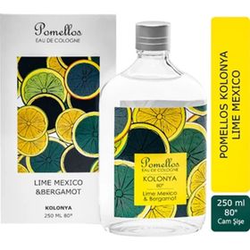 Pomellos Lime Mexico Bergamot 4x250 ml Cam Şişe Kolonya