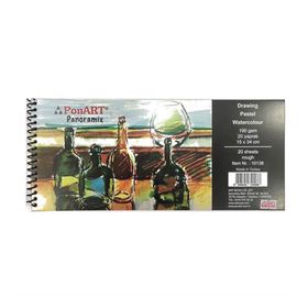Ponart 10138 Panoromix 190 gr 15x34 cm 20 Yaprak Eskiz Defteri