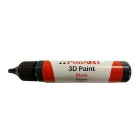 Ponart 3D Paint 30 ml Siyah Kalem