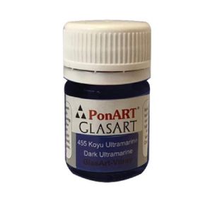 Ponart 455 GlasArt 20 ml Koyu Ultramarine Vitray Boyası