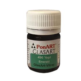 Ponart 496 GlasArt 20 ml Yeşil Vitray Boyası