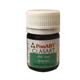Ponart 496 GlasArt 20 ml Yeşil Vitray Boyası