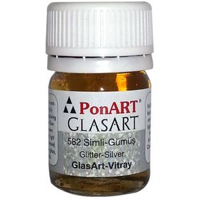 Ponart 582 GlasArt 20 ml Simli Gümüş Vitray Boyası