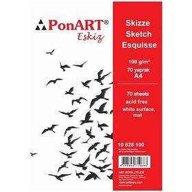 Ponart A4 100 gr 70 Yaprak Eskiz Defteri