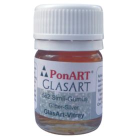 Ponart Glass Art 20 ml Gümüş Cam Boyası