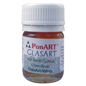 Ponart Glass Art 20 ml Gümüş Cam Boyası
