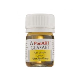 Ponart Glass Art 20 ml Limon Sarı Cam Boyası
