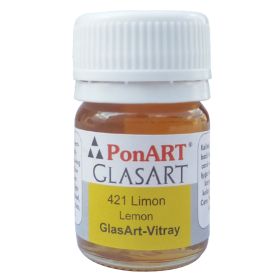 Ponart Glass Art 20 ml Limon Sarı Cam Boyası
