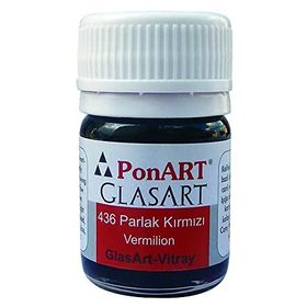 Ponart Glass Art 20 ml Parlak Kırmızı Cam Boyası