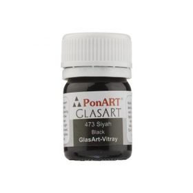 Ponart Glass Art 20 ml Siyah Cam Boyası