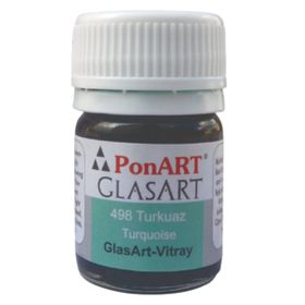 Ponart Glass Art 20 ml Turkuaz Cam Boyası
