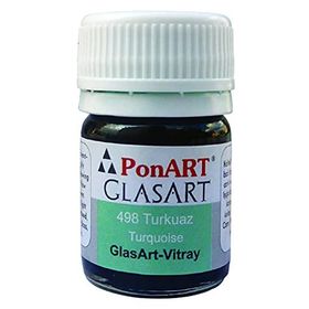 Ponart Glass Art 20 ml Turkuaz Cam Boyası