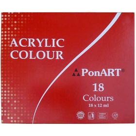 Ponart Okul Kutu Takım 18'li Akrilik Boya