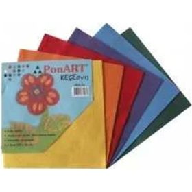 Ponart PFS-01 25x25 cm Karışık 6 Renk Renkli Keçe