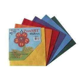 Ponart PFS-01 25x25 cm Karışık 6 Renk Renkli Keçe
