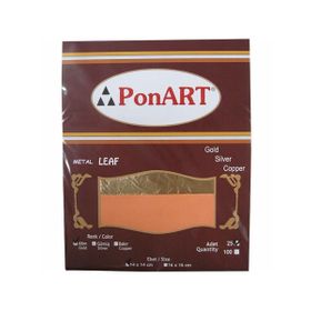Ponart PVG-1055 14x14 cm Altın Renk 25 Yaprak Varak