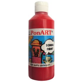 Ponart School Paint Koyu Kırmızı 250 ml Guaj Boya