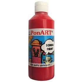 Ponart School Paint Koyu Kırmızı 250 ml Guaj Boya