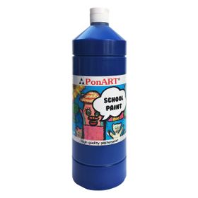 Ponart School Paint Koyu Mavi 1000 ml Guaj Boya