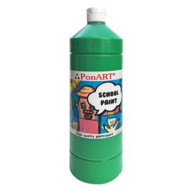 Ponart School Paint Orta Yeşil 1000 ml Akrilik Boya