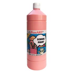 Ponart School Paint Pembe 1000 ml Akrilik Boya