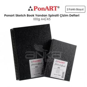 Ponart Sketch Book Yandan 100 gr Spiralli Çizim Defteri