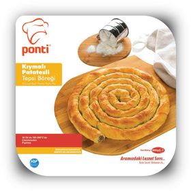 Ponti 800 gr Dondurulmuş Kıymalı Patatesli Tepsi Böreği