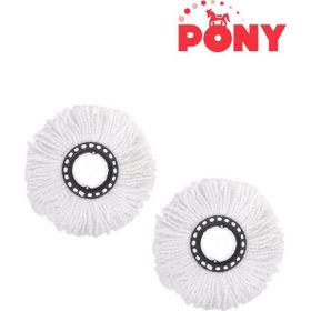 Pony 2 Adet Otomatik Temizlik Setlerine Uyumlu Mop Paspas
