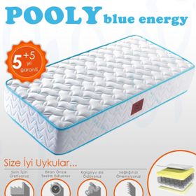 Pooly 80x180 cm Blue Ortopedik Tek Kişilik Yaylı Yatak