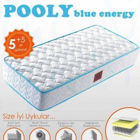 Pooly 80x180 cm Blue Ortopedik Tek Kişilik Yaylı Yatak