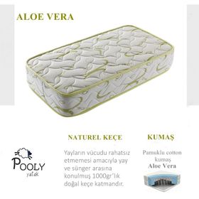 Pooly Aloe vera Kumaş Ortopedik Yaylı Lüx Soft 70x130 cm Yatak