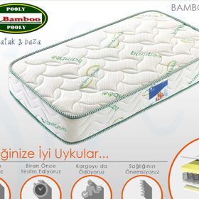 Pooly Bamboo 70x120 cm Ortopedik Yaylı Bebek Yatağı