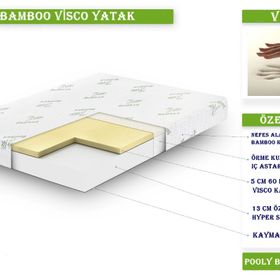 Pooly Bamboo Ortopedik Visco 150x200 cm Yatak