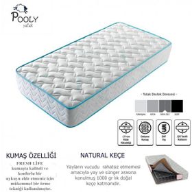 Pooly Blue Fresh Ortopedik Yaylı Tek Kişilik 80x170 cm Yatak
