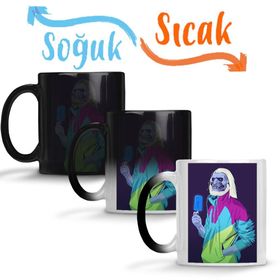 Pop Art Akgezen Tasarım Sihirli Porselen Kupa